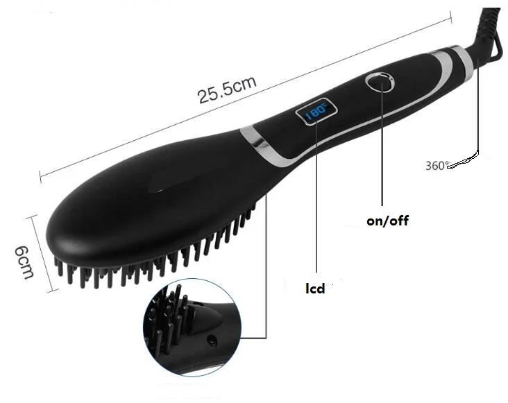 Щетка для волос быстрый выпрямитель для волос расческа для волос электрическая щетка расческа Утюги Авто расческа для прямых волос