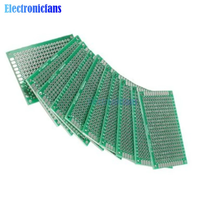 20 шт 5x7 4x6 3x7 2x8 см двухсторонняя Медь прототип pcb универсальная плата для Arduino