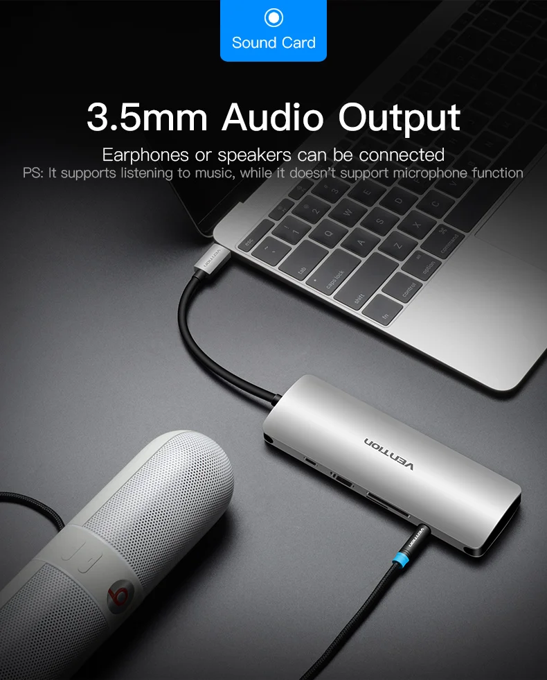 usb 3.0 thunderbolt 3 hdmi 3.5mm adaptador