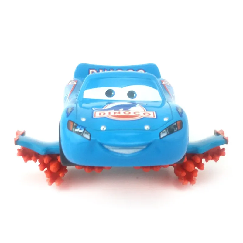 Disney новейшая модель Pixar Cars Lightning Mcqueen Blue Dinoco с пламенем литые игрушки из