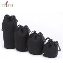 ITSYH Camera Lens Protector BAGS Soft Black Small DSLRDrawstring Pouch Bag Bagpack Case Waterproof Cover 4 Size XL L M S TW-369