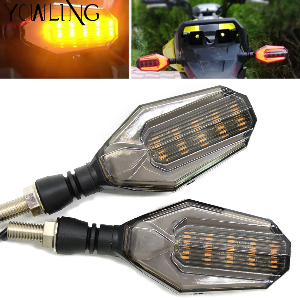 

For Kawasaki Ninja 600R ZX600 ZX750 ZX1000 ZX-11 ZX-6 ZX600 ZX-6R Motorcycle 14 LED Turn Signal Lights Indicator Amber Blinker