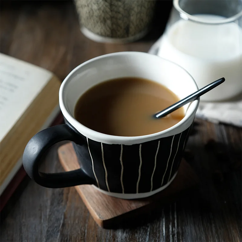 

Creative wheat glaze underglaze ceramics simple office European afternoon tea red tea cup mug