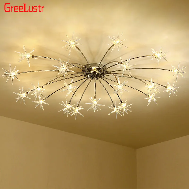  Creative Design LED lamp Ceiling Chandeliers Lamp Light Ice Flower Glass Plafonnier for Bedroom Lus - 32995817816