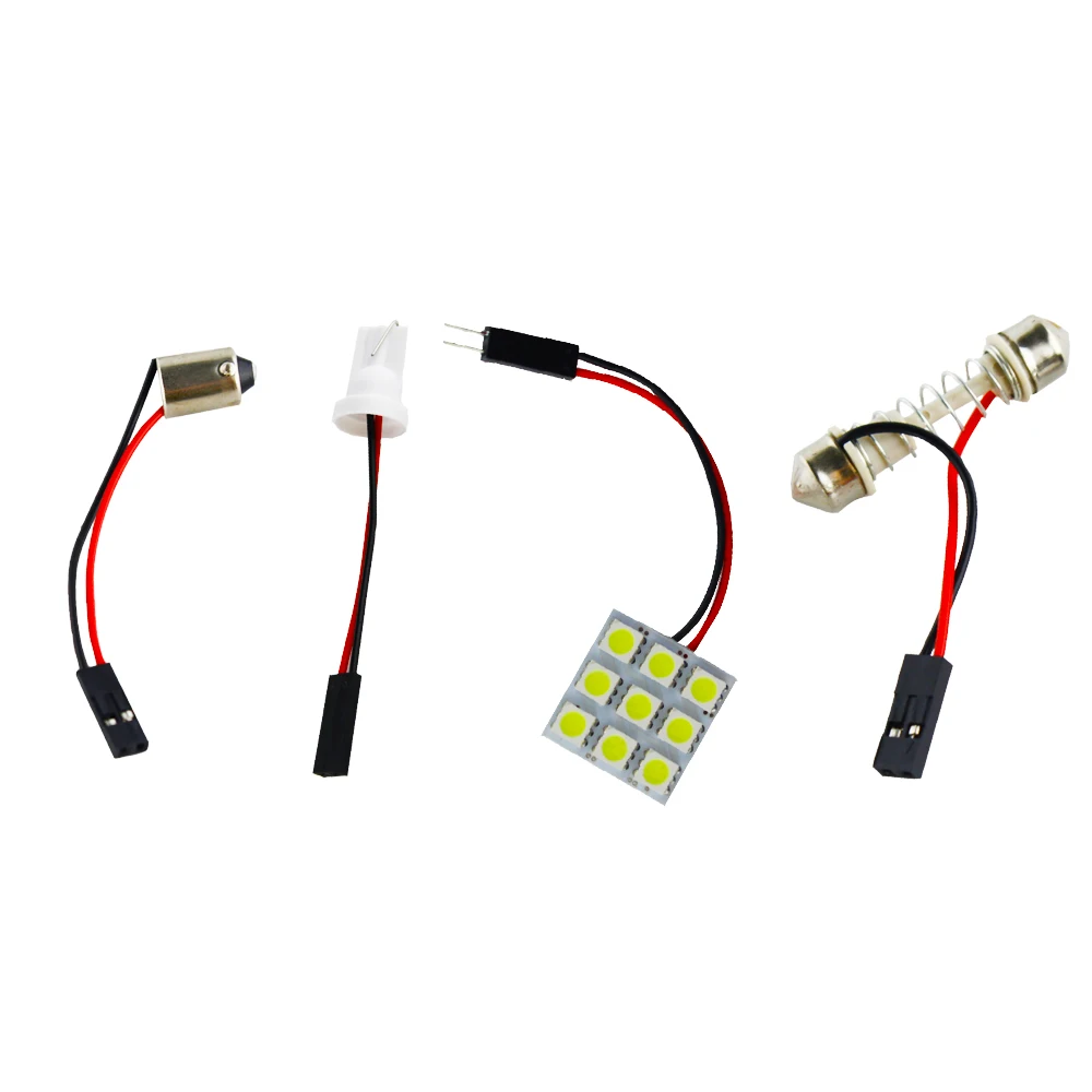 4 шт. T10 9 SMD5050 светодиодный Панель автомобиля электролампочка для внутренних