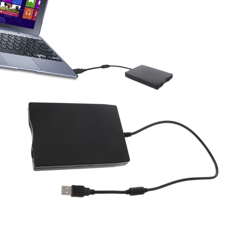 1 قطعة المحمولة قراءة الكتابة 3.5 بوصة USB الخارجية مرن محرك أقراص قرص FDD لأجهزة الكمبيوتر المحمول