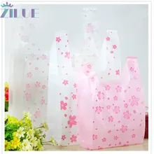 Zilue – sacs en plastique avec impression simple face, pour les courses au supermarché, en matière nouvelle, sacoches cadeaux pour cosmétiques, 100 pièces/lot