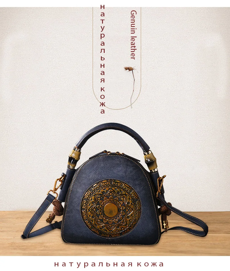 Vintage Retro Handbag genuine leather (1)