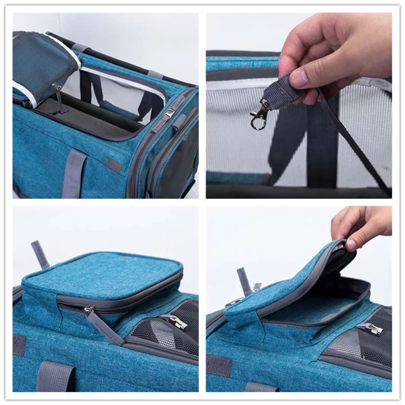 LeTrend-Foldable-pet-Rolling-Luggage-Spinner-Cat-and-dog-Suitcase-Wheels-20-inch-Carry-on-Trolley (2)