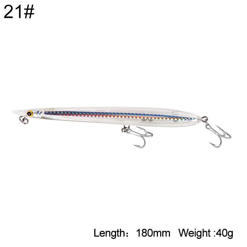 Kingdom Hot Needle Stylo приманка для рыбной ловли, эффективная приманка-карандаш, плавающая и Тонущая, 155 мм, 18 см, прыгающая, garfish sphyraena pesca - Цвет: 7506-40g-21