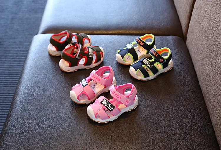 

Kid Boy Sandals for Baby Summer Childred Cap Beach Sandals for Boy Child Soft bottom Anti-slip Kids Sandals Protect Foot