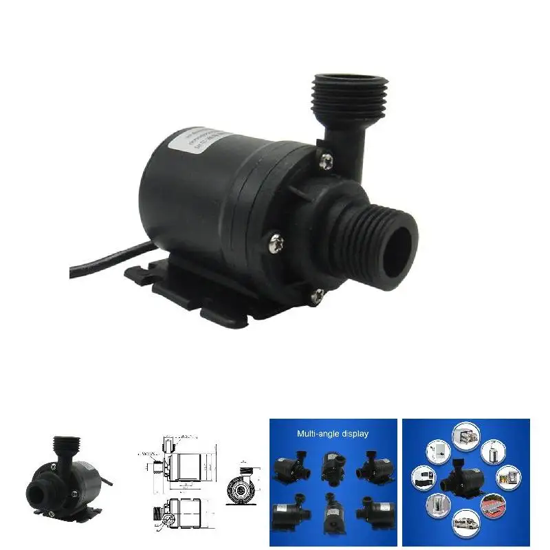 

Hot DC12V 19W Pool Water Pump 800L/H Silent Submersible Pump 5M IP68 Watreproof Brushless Motor Aquarium Pump Drop Shipping