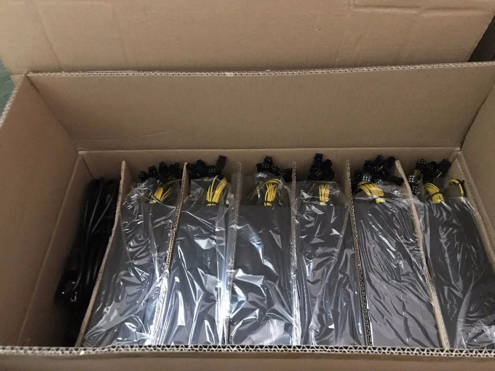 Спот! S7 S9 L3 + 12V 2000W PSU 6 шт BTC Шахтерская машина сервер майнинговая плата источник