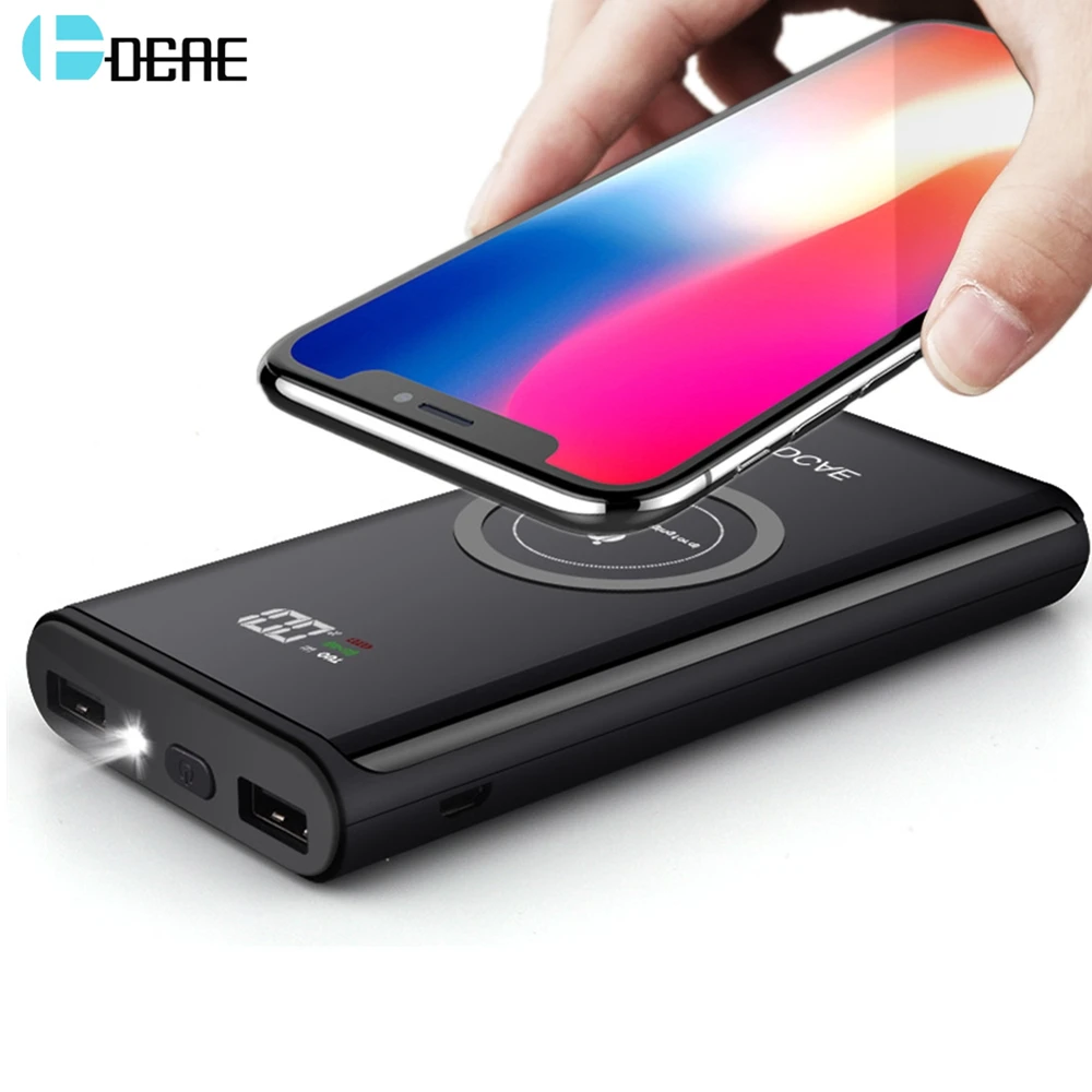 

FDGAO Qi Wireless Charger 20000mAh Power Bank For iPhone XS Max XR X 8 Plus Samsung S9 S8 Xiaomi Mobile Phone Portable Powerbank