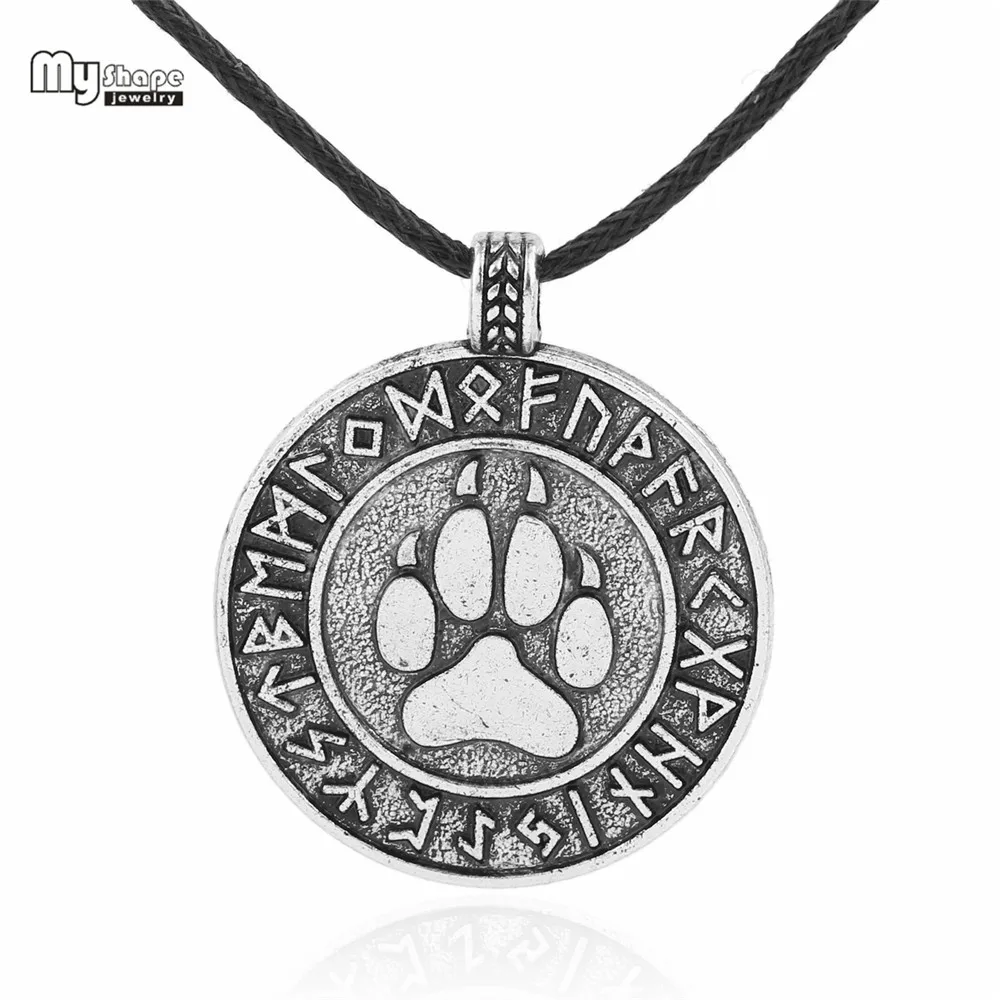 my shape Slavic Runes Nordic Choker Viking Wolf Paw Pendant Necklaces Chain Bear Claws Footprint Charms Statement Necklace Men my shape Slavic Runes Nordic Choker Viking Wolf Paw Pendant Necklaces Chain Bear Claws Footprint Charms Statement Necklace Men