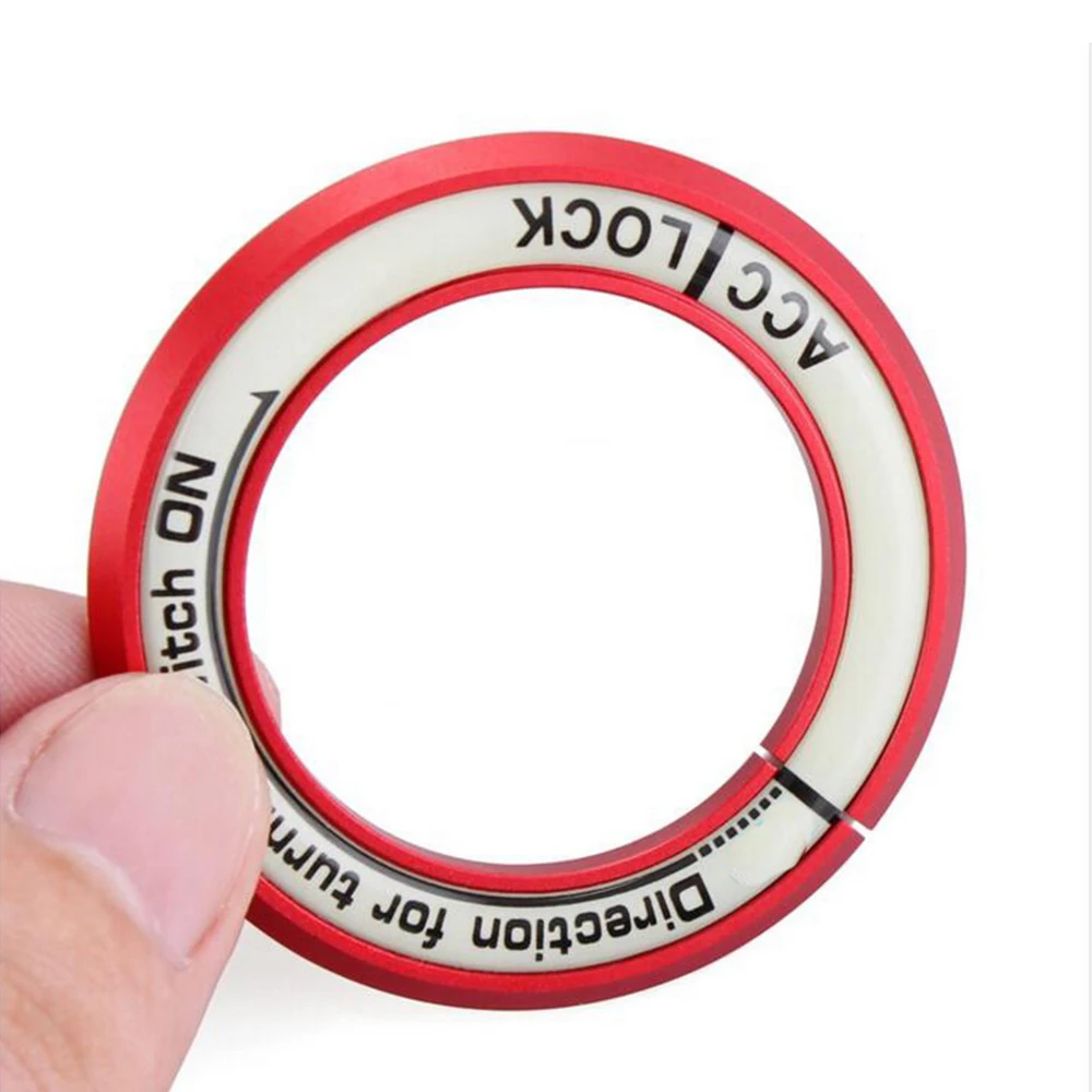

3D Sticker 5 Colors Selection Luminous Ignition Key Ring Key Decorate Circle For Toyota/Hyundai/Nissan Aluminum Alloy