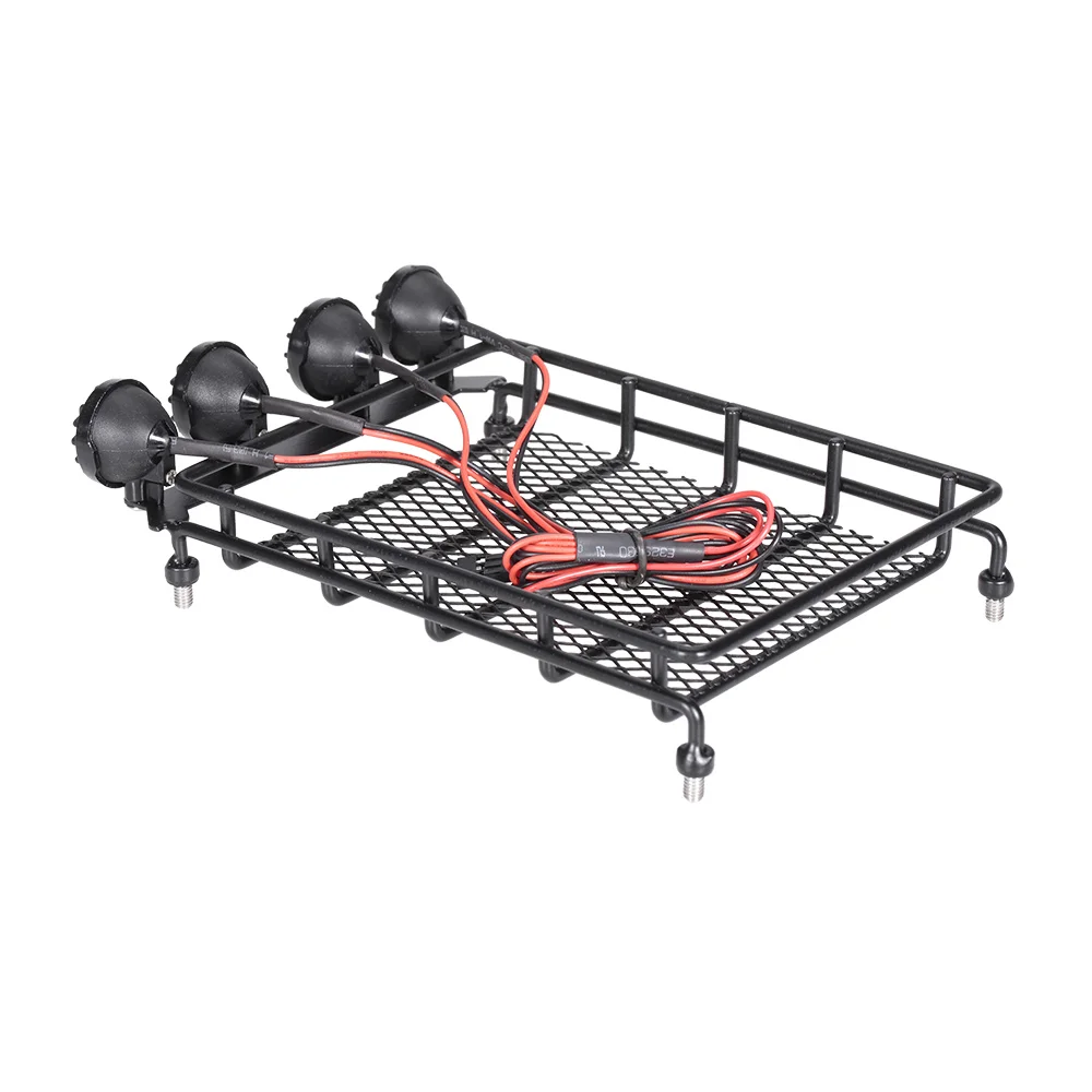 RC Car 110 Roof Rack Luggage Carrier Led Light Bar for Short-Course Cars Crawler HPI TAMIYA CC01 AXIAL SCX10 RC4WD D90 REDCAT (9)