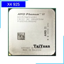 Четырехъядерный процессор AMD Phenom II X4 925 95 Вт 2,8 ГГц HDX925WFK4DGI /HDX925WFK4DGM разъем AM3