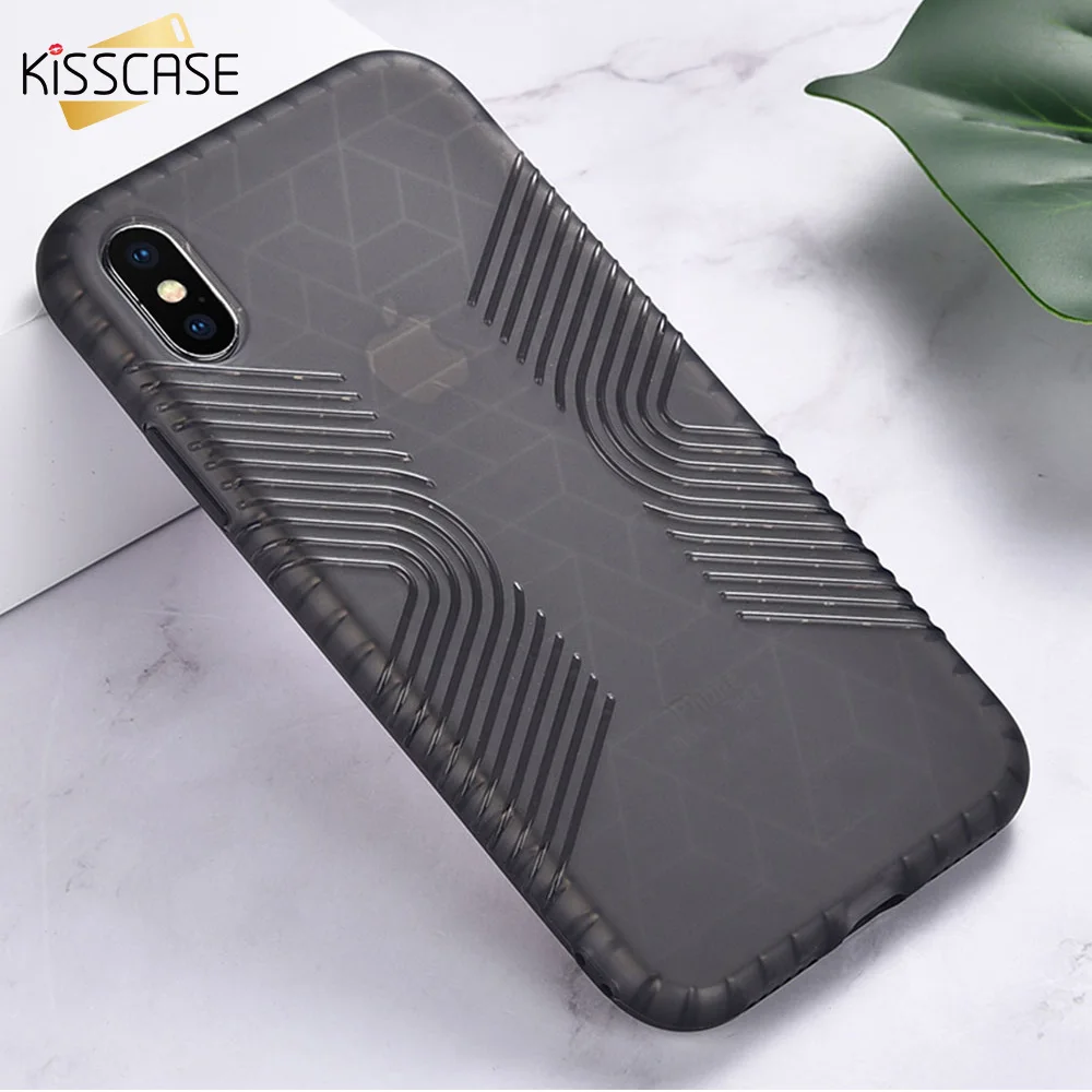 KISSCASE Luxury Anti-fall Phone Cases For iphone XS X Max Case Soft Silicone Back Cover 8 7 6s Plus TPU Shell |