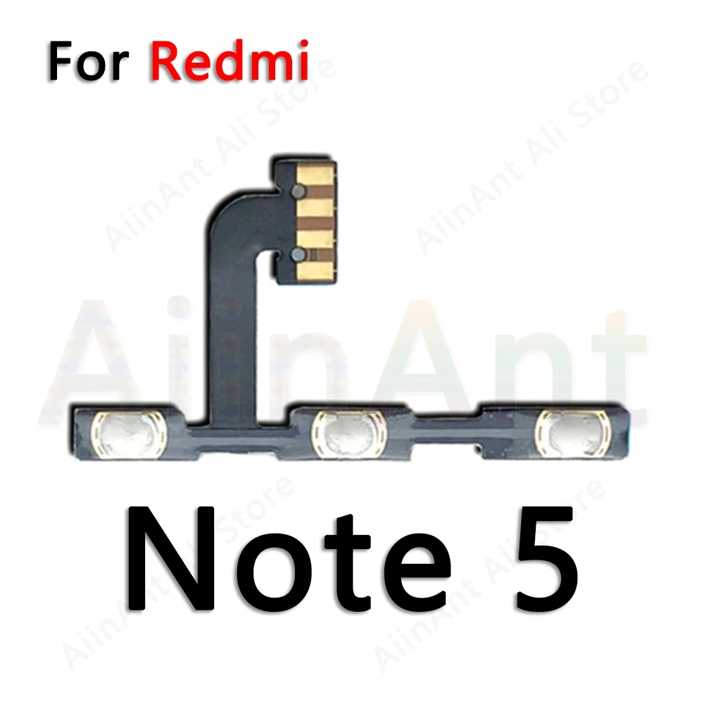 Гибкий кабель питания с кнопкой включения и выключения громкости для Xiaomi Redmi Note 3 4 4x5 5A 6 6A Plus Pro power Flex - Цвет: For Redmi Note 5