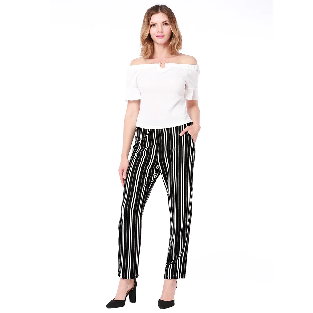 waist striped pants