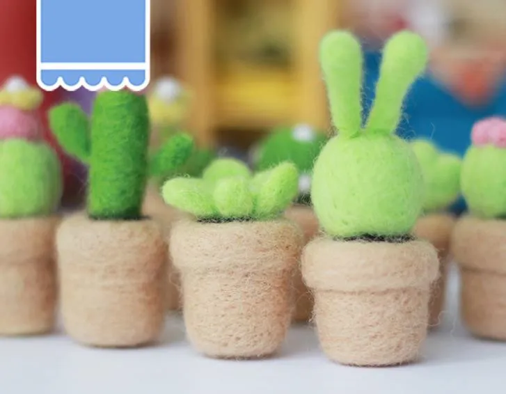 8 видов шерстяного войлока суккулент из diy ремесло декор для гостиной набор