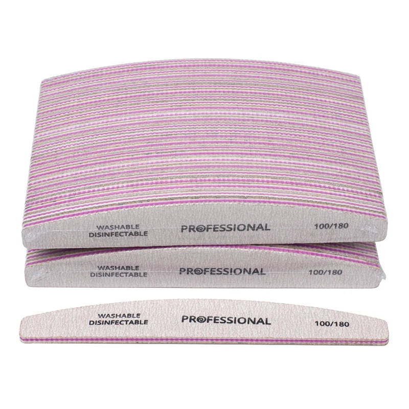 

50pcs Professional Nail Files For Manicure UV Gel Polisher Buffer Block 100/180 Polishing Manicure Pedicure Nail Tools Wholesale