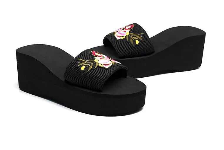 flower slippers ladies