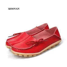 Koovan/Женская обувь на плоской подошве; коллекция года; большие размеры; обувь для мам из натуральной кожи; обувь на плоской подошве для медсестер в горошек; кружевная обувь для девочек на низкой мягкой подошве; размеры 34-44