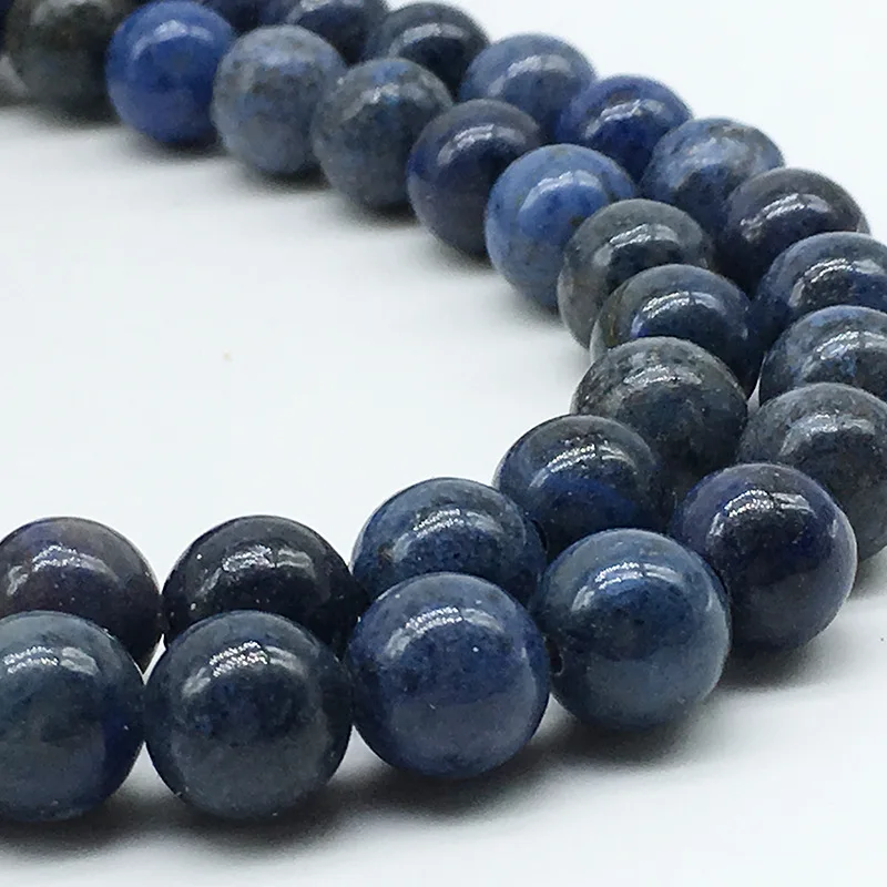 

New 8mm Natural Blue Apatite Stone Beads Round Loose Beads for Jewelry Making DIY Bracelet Pendant Necklace