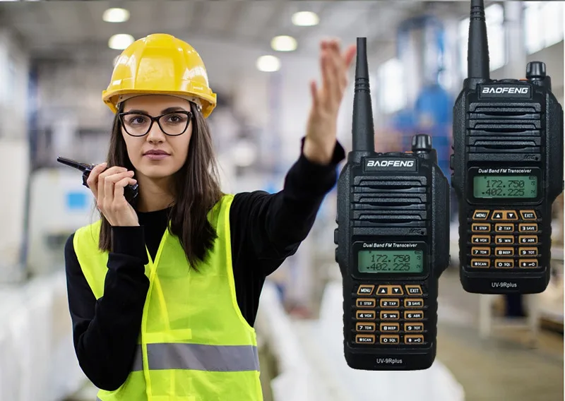 BAOFENG UV-9R плюс 10 W 4800 mAh Walkie Talkie 10 км Водонепроницаемый УВЧ УКВ радиостанция портативный любительский радиопередатчик станции КВ трансивер сканер рации 9r портативная Радиостанция 10 км