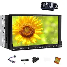 7″ Android 4.4 Universal In Dash HD Touch Screen Car DVD Player Double Din GPS Navigation Stereo Car Radio Bluetooth Wifi Backup