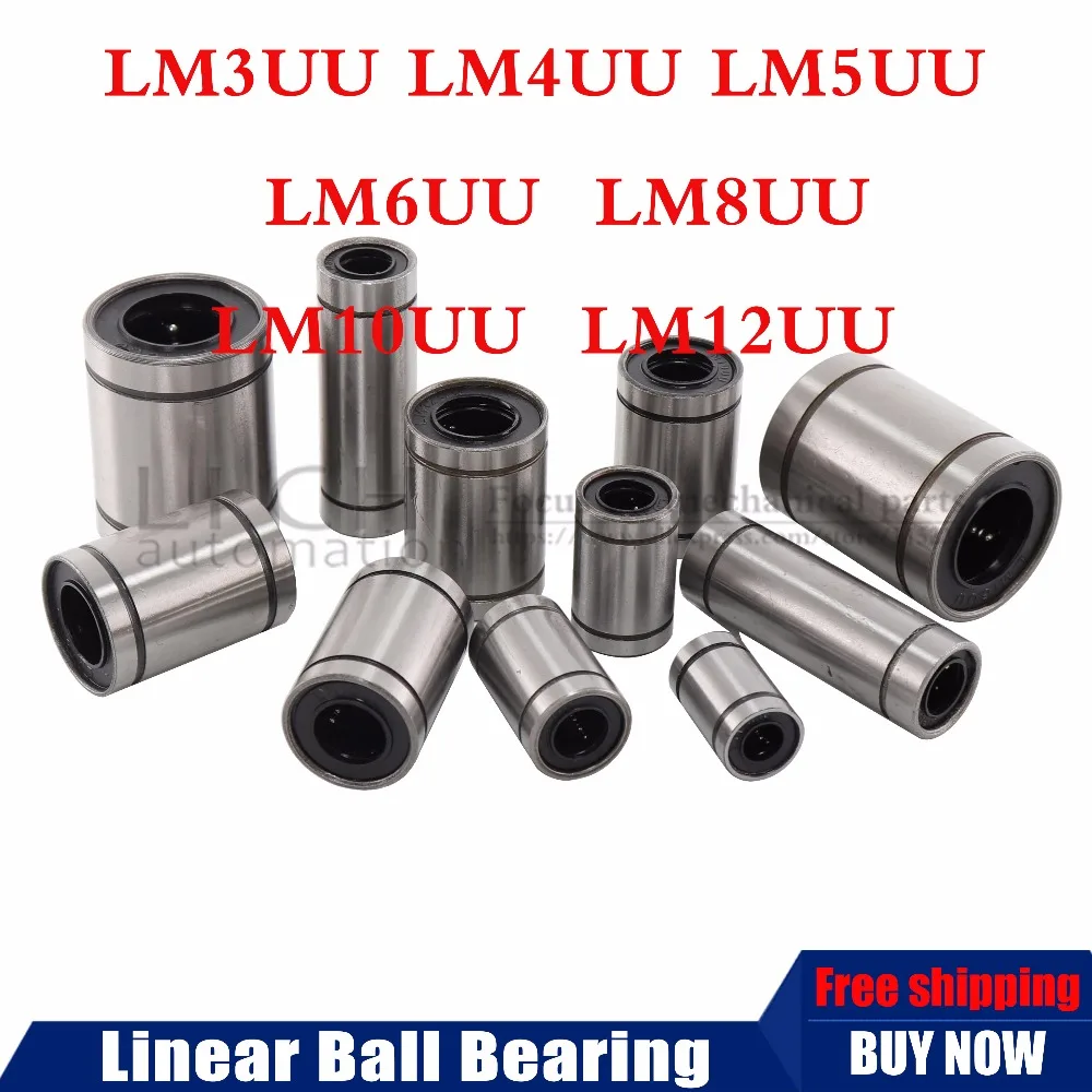 

Steel linear ball bearing Linear Bearing LM12UULM10UU LM8UU LM6UU LM5UU LM4UU LM3UU for 3d printer carbon chromium bearing steel