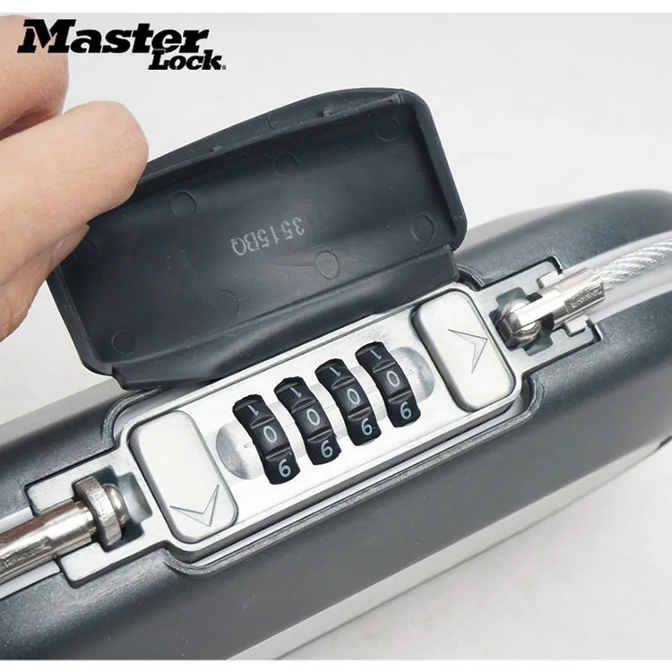 Master Lock Portable Safe Box Password Lock Mini Safes Jewelry Cash Card Phone Storage Boxes Security Strongbox Wire Rope Fixed (4)