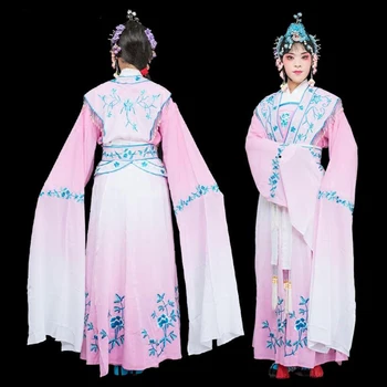 

Chinese Drama clothing woman classical dance wear Huangmei opera costume embroidered Flowers dress royal Stage Performance Hanfu