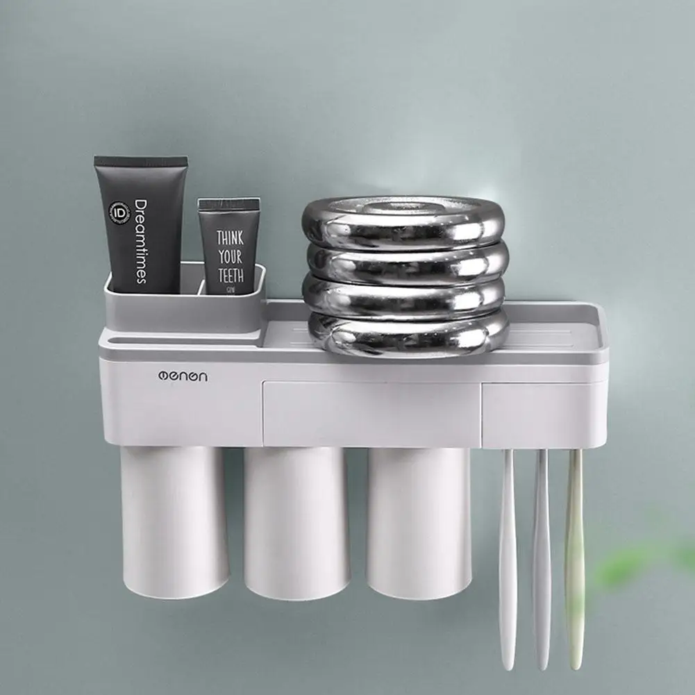 Магнитная Адсорбция чашки перевернутый держатель зубной щетки набор для макияжа