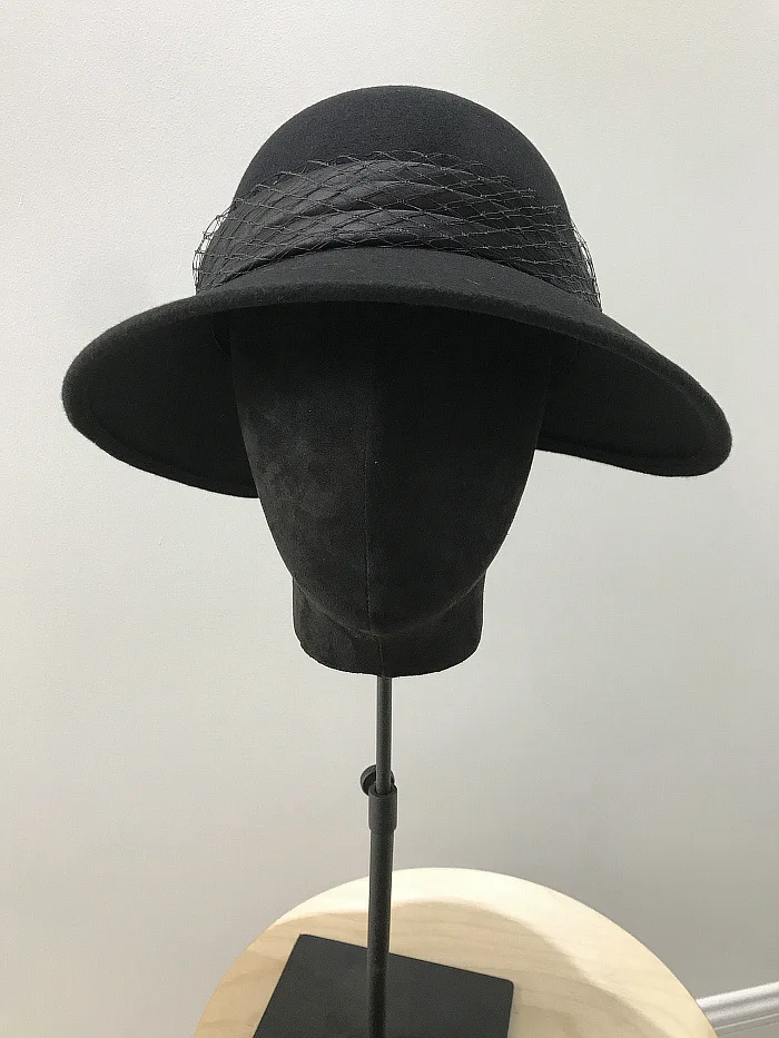 Фибоначчи, новинка, высокое качество, модные женские фетровые шляпы с сеткой, с разрезом кончиков, шерсть, фетровые шляпы для женщин, Трилби, котелок, Панама