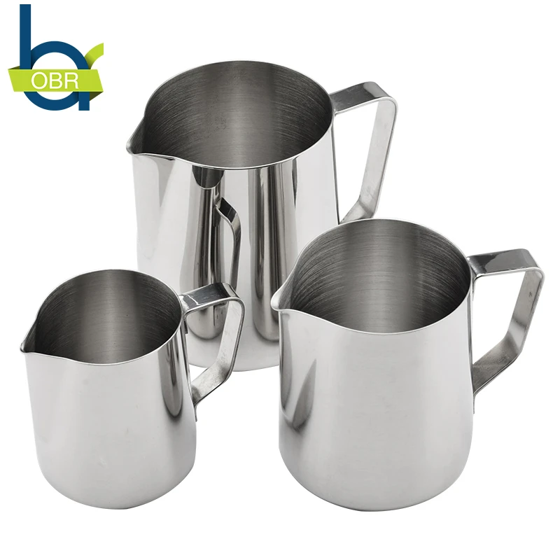 600ML Stainless Steel Milk Jug Frother Coffee Latte Art Container Pitcher Mug UK 600ML Stainless Steel Milk Jug Frother Coffee Latte Art Container Pitcher Mug UK