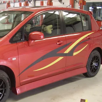 

Car Racing Cross Stripe 90'' Door Decals for TIIDA Vinyl Side Stickers ZC91