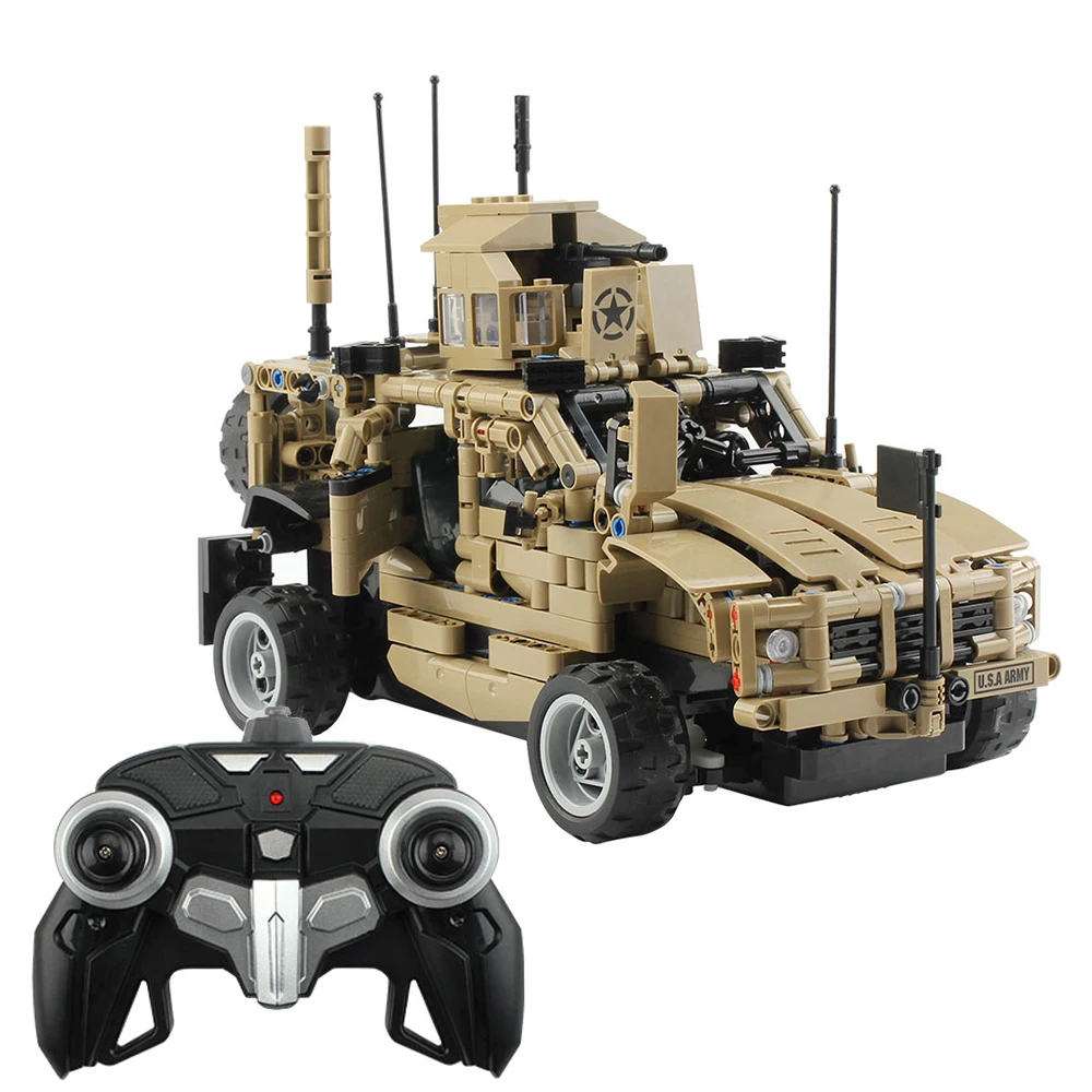 

1/12 2.4G Military Vehicle Car Building Blocks Educational Toy Bricks Military Truck Army Vehicle Toys for Kids Birthday Gift