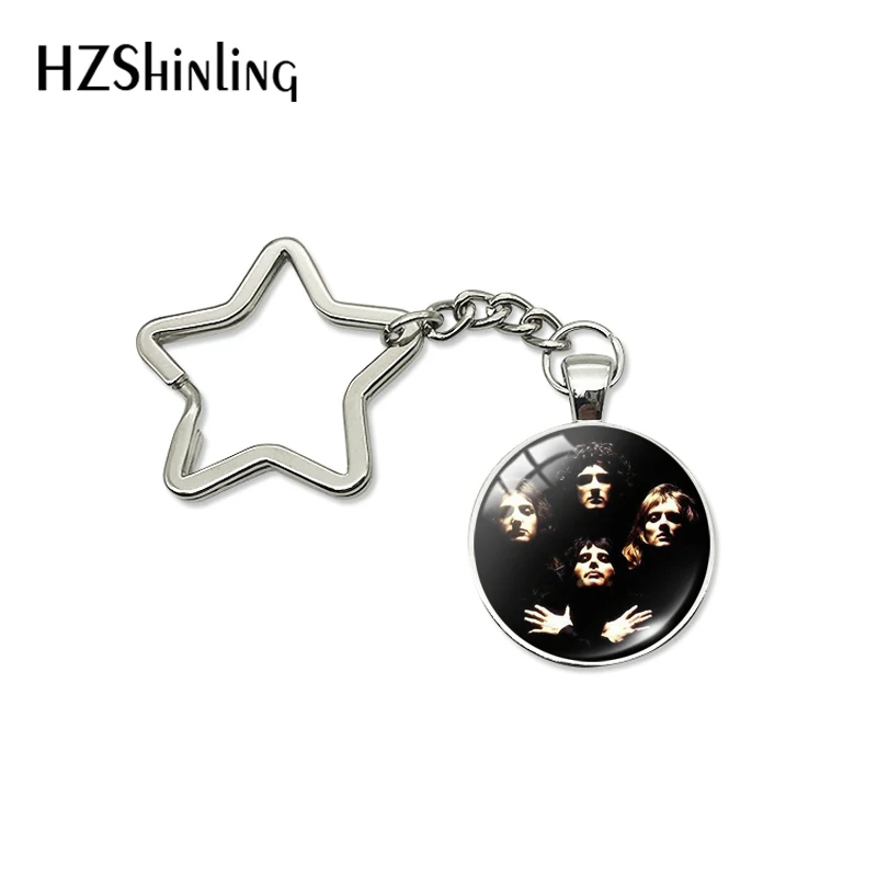 New Arrival Pop Rock Band Queen Star Key Chains Fashion Rock Sigers Band Musicians Bag Car Hold Keyrings Jewelry Gifts