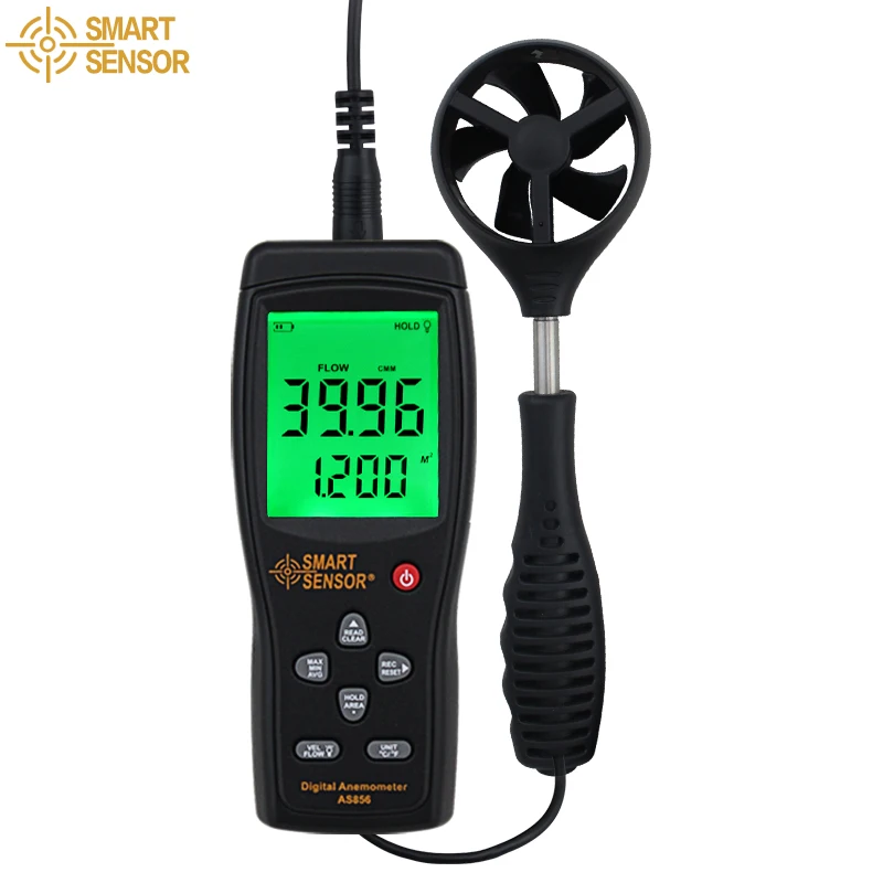 Simmah AS-856 ручной анемометр для измерения скорости ветра(с чемоданом+ usb линия передачи данных