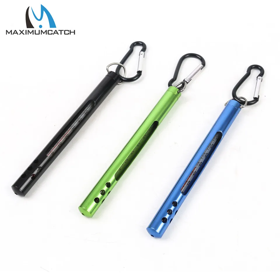 

Maximumcatch Fly Fishing Water Thermometer Black/Blue/Green Color Fishing Accessory