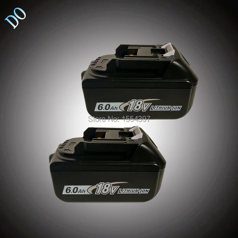 

2PCS 6000mAh Power Tool Rechargeable Lithium Ion Battery Replacement for Makita 18V BL1830 BL1840 BL1850 LXT400 BL1815 Li-ion