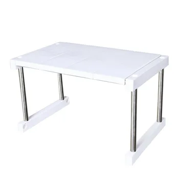 

Hot Multifunctional Single Tier Removable Stackable Cabinet Counter Shelf Storage Rack Organizer for Bathroom Garden