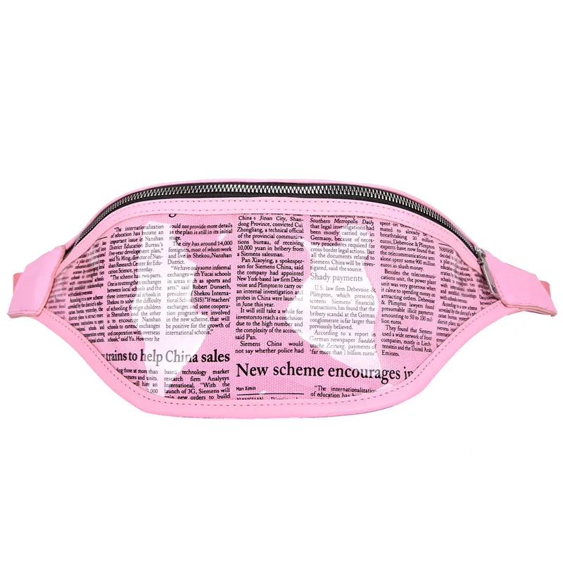 

Fashion Women PVC Letter Pattern Bum Bag Fanny Pack Lady Portable Travel Chest Waist Belt Phone Pouch New