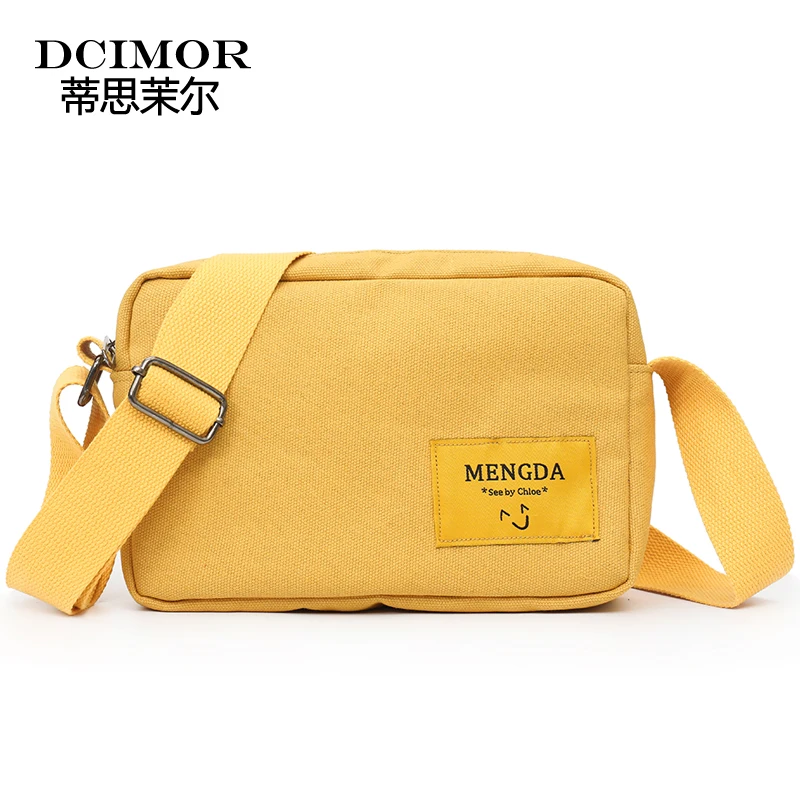 

DCIMOR 4 Colors Small Shoulder Crossbody Bags New Designer Brand Ladies Clutch Hand Bag Canvas Women Messenger Bag Leisure bags