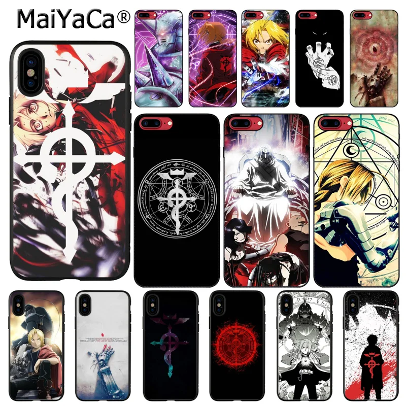 Полностью металлический чехол для телефона с аниме Братство алхимика iphone 12 11 pro MAX