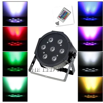 

IR remote LED Stage Light Par Light 7x15W RGBWA 5IN1 RGBW 4IN1 for Disco DJ KTV Bar Party Backlight Projector Spotlight Lamp