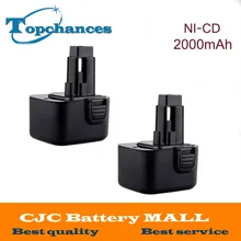 High Quality 2PCS 12V 2.0Ah Replacement Power Tool Battery for Dewalt 52250-27 DC9071 DE9037 DE9071 DW9072 DE9501 DW9071 DW9072
